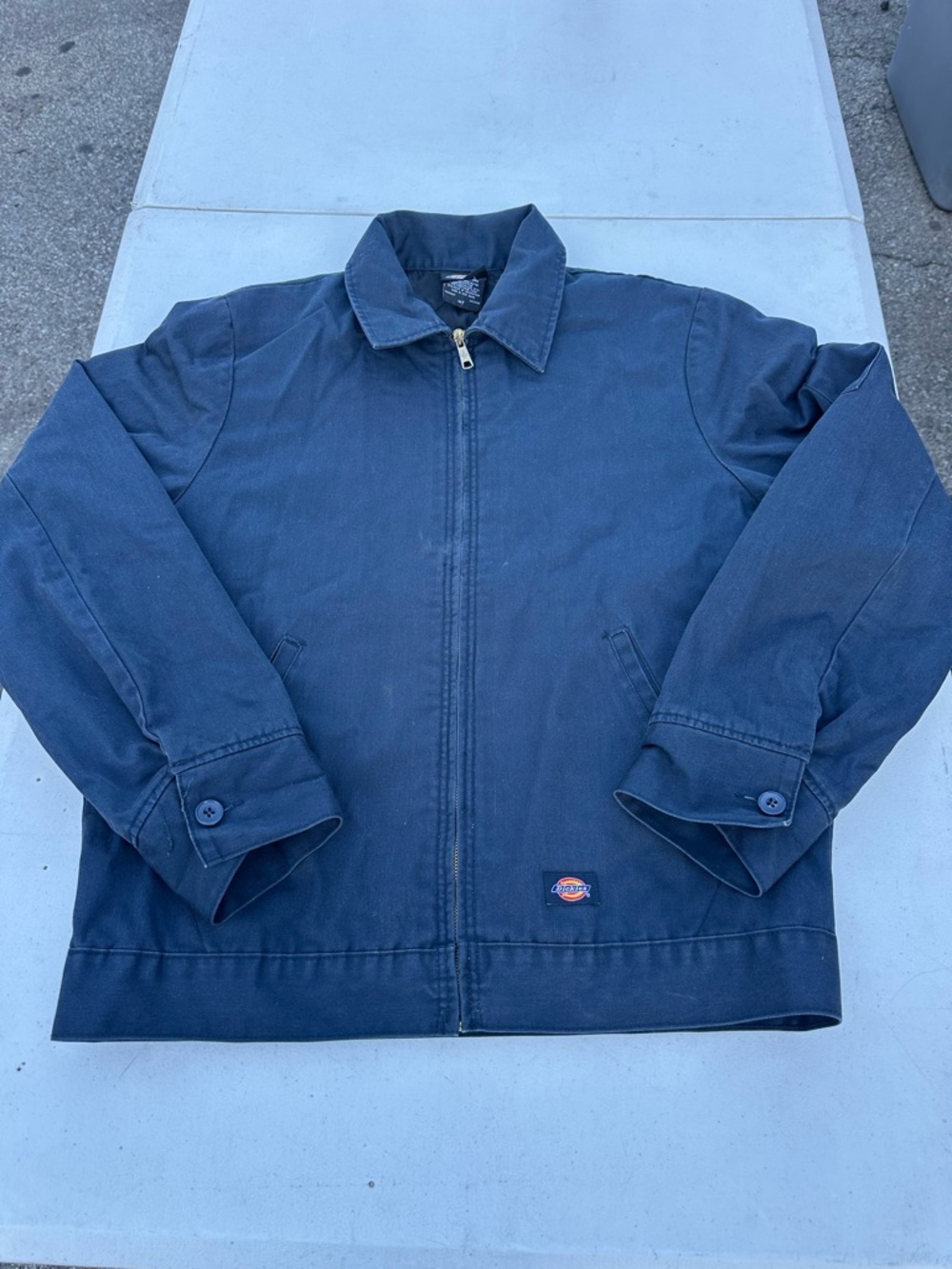 Dickies Men's Dark Blue Zip-Front Work Jacket